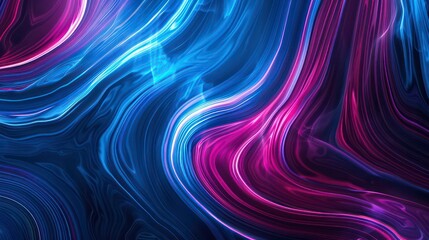 Obraz premium Abstract background with flowing purple and blue lines.
