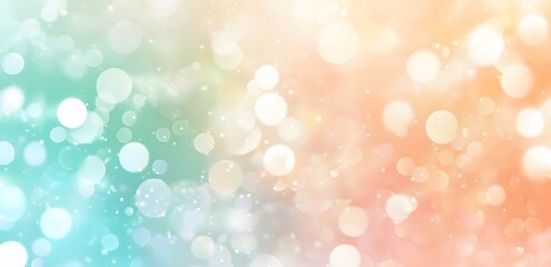 Soft focus light orbs in pastel hues with gentle bokeh effect, ideal for serene backgrounds