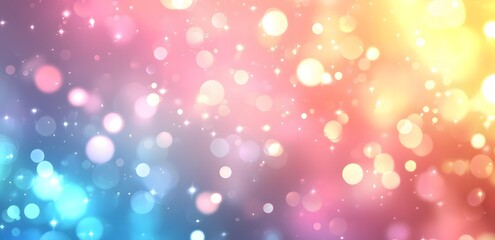 Obraz premium Soft focus light orbs in pastel hues with gentle bokeh effect, ideal for serene backgrounds