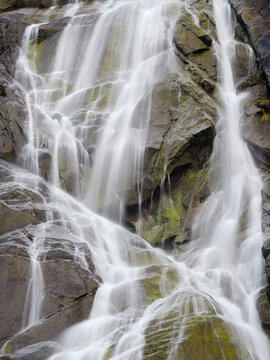 Nardis waterfall (Cascate nardis). Valley Val di Genova in the Parco Naturale Adamello Brenta in the province of Trentino in Italy.