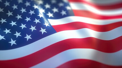 Obraz premium american flag waving background graphic with generative ai