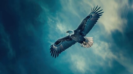 Gallant Eagles Soaring in the Blue Sky