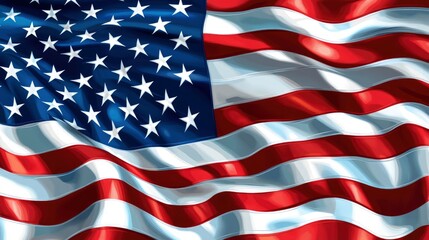 Fototapeta premium american flag waving background graphic with generative ai