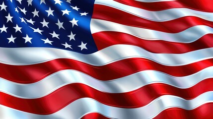 Obraz premium american flag waving background graphic with generative ai
