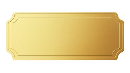Gold Ticket isolate background white color png