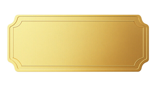 Gold Ticket isolate background white color png