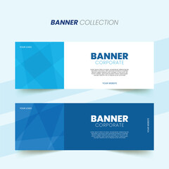 Abstract Set web banner template for business and webinar background.