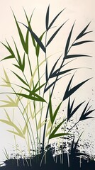 Long reeds pattern poster background