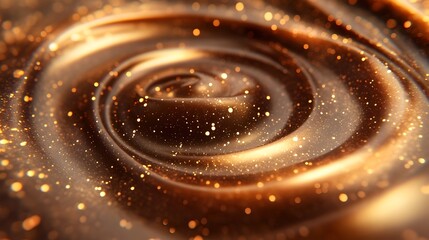 Obraz premium Captivating Caramel Galaxy A Cosmic Swirl of Vivid Colors and Smooth Gradients