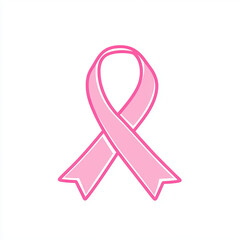 The pink ribbon symbolizes awareness for breast cancer, emphasizing the importance of education, support, and early detection efforts in communities