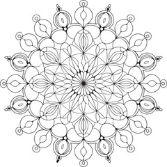 Diwali Silhouette Vector mandala Art & Illustration
