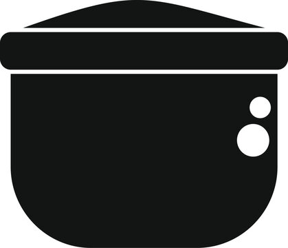 recommend clip art: Modern multi cooker steaming rice icon in simple style on a white background