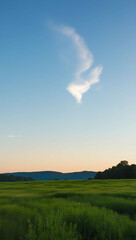 clear morning sky above lush meadows background art design backdrop
