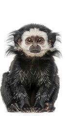 Obraz premium White-headed Marmoset in front of white background 