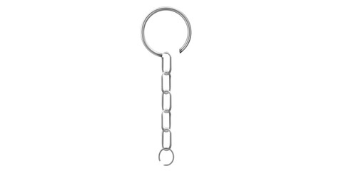Realistic Key Chain With Metal Ring Vector Illustration.	