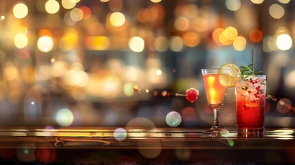 Left space can place any text for related content or beverage menu list