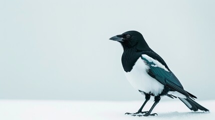 Fototapeta premium Magpie isolated on white background