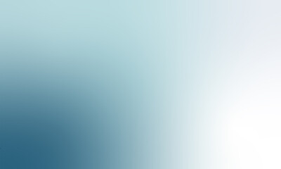 Abstract blurred blue and white gradient background with copy space