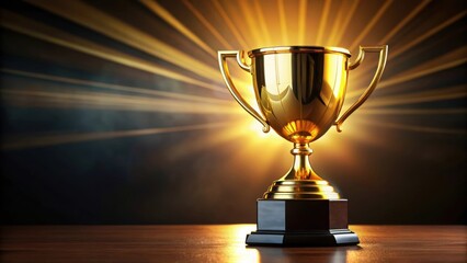 Quiz night trophy on display with shining gold color, symbolizing victory and achievement, quiz, night, trophy, display