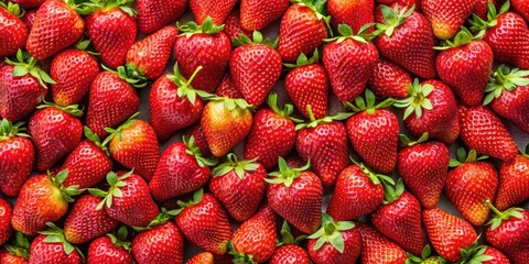 Background pattern of fresh strawberries, fruits, red, wallpaper, decorative, pattern, summer, healthy, food, berries, juicy