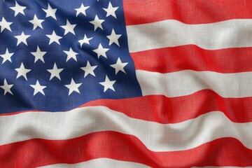 Obraz premium Closeup of an American flag with generative ai