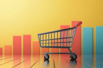 vector art depicting the Consumer Price Index, consumer spending , consumer behavior , groceries , consumer goods