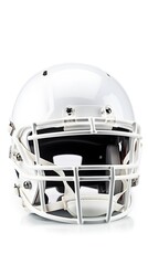 Fototapeta premium White American Football Helmet with Facemask Isolated on White Background