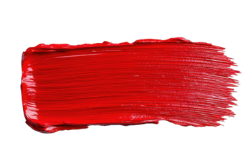Vibrant red paint stroke on a plain background, ideal for artistic, creative, or graphic design purposes.