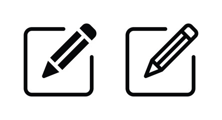 Edit icon set. edit document with pencil icon. Pencil icon, sign up icon