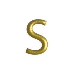 Fototapeta premium Golden Alphabet letter S