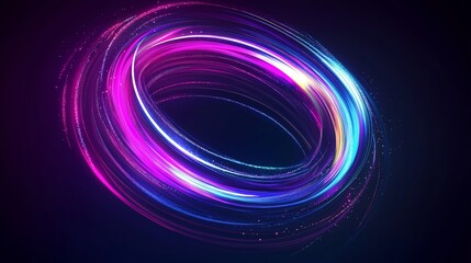 Abstract background of glowing swirl in spiral style. Colorful ellipse in space tunnel style.