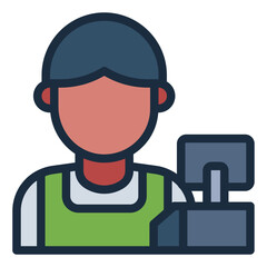 Cashier avatar representing Black Friday sales.