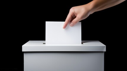 Hand Dropping Ballot into Election Box