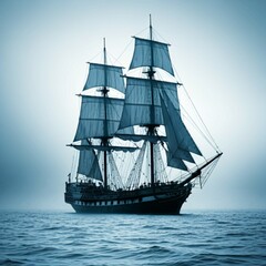 Fototapeta premium ship in the sea