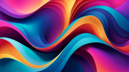 Abstract background of colorful wavy lines, perfect for modern designs.