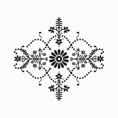 floral style gitter silhouette vector in white background editable eps 