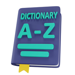 Dictionary Book 3D Illustration for uiux, web, app, presentation, etc