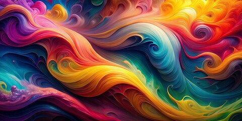Obraz premium Abstract colorful swirls of paint creating vibrant and mesmerizing background designs