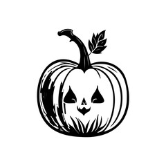 Pumpkin Icon hand draw black halloween colour logo symbol perfect.