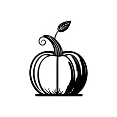 Pumpkin Icon hand draw black halloween colour logo symbol perfect.