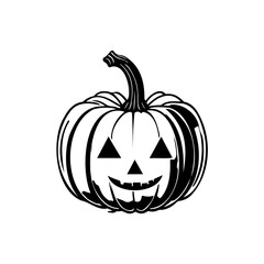Pumpkin Icon hand draw black halloween colour logo symbol perfect.
