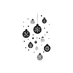 Bulb Icon hand draw black christmas colour logo symbol perfect.