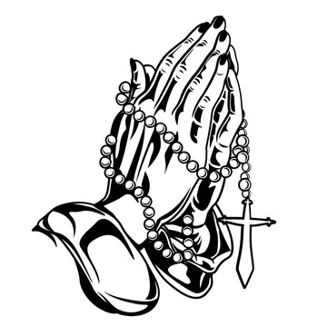 recommend clip art: Praying Hands | Hand w/Rosary | Prayer Warrior | Holy Rosary | Catholic Faith | Prayer Beads | Rosary | God Faith | Original Illustration | Vector and Clipart | Cutfile and Stencil