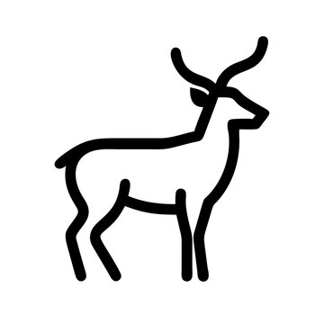 recommend clip art: line art of deer vector silhouette outline animal