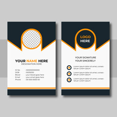 professional corporate id card template, clean id card design