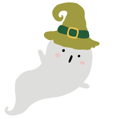 Halloween cute spooky charater costumes vector - vampire, ghost, witch, pumpkins, frankenstein