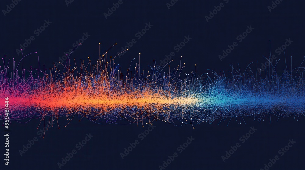 Aufkleber abstract colorful lines and dots background