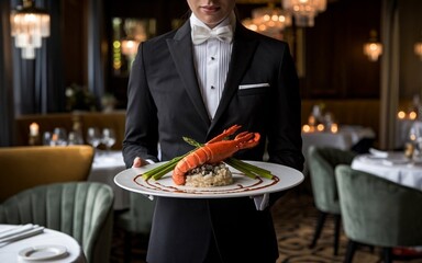 Elegant Dining Experience with Gourmet Lobster Dish