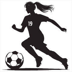 Female Football Player Vectors
