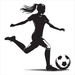 Female Football Player Vectors
